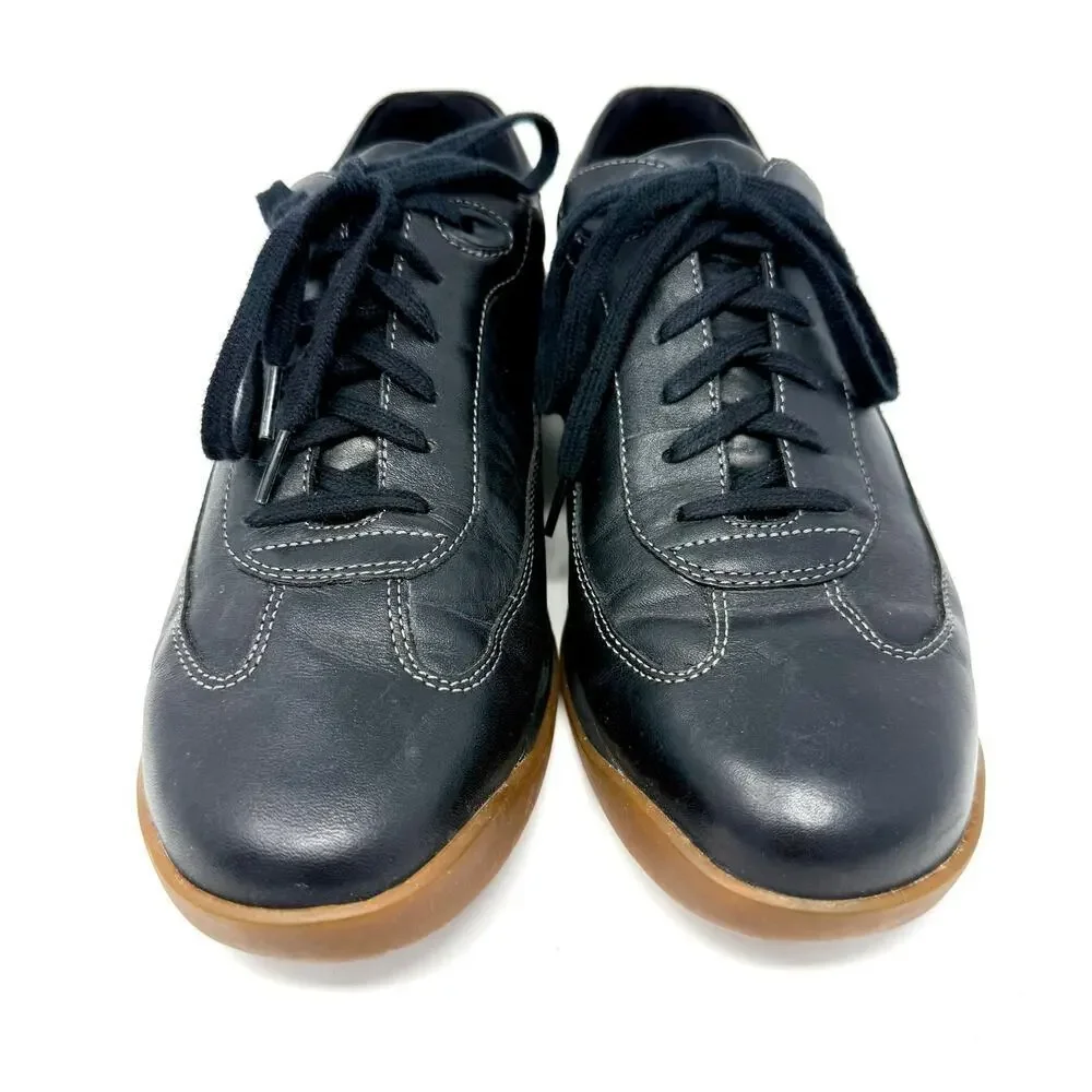 Rockport Beech Tree Walking Shoes Black Leather Size 8.5 EUC Comfort Travel